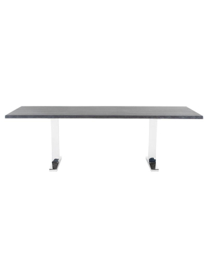 Toulouse Oxidized Grey Wood Dining Table