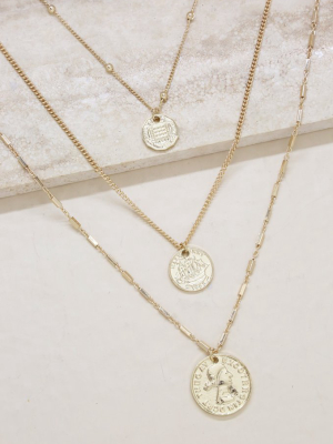 Three Coins Necklace Set
