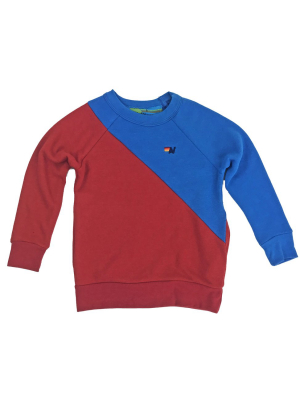 Kid's Glider Crew Sweatshirt - Dresden // Cherry