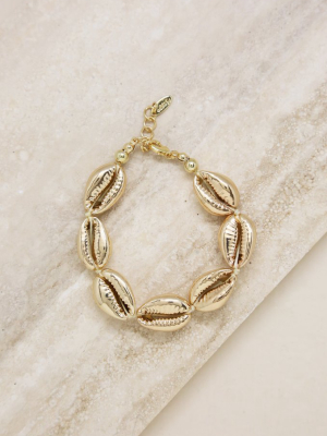 Seven Seas 18k Gold Plated Shell Bracelet