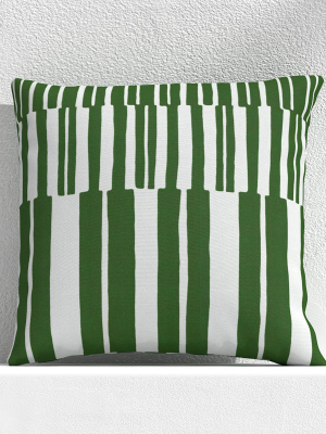 Striped Lines Cactus 20" Outdoor Pillow