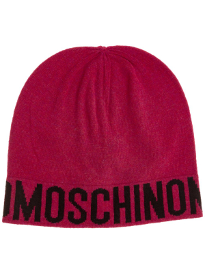 Moschino Logo Intarsia Beanie