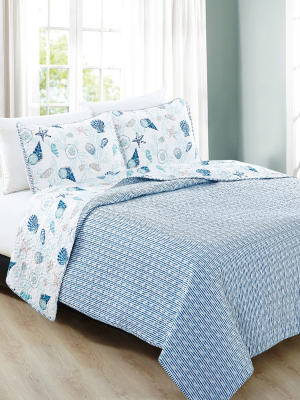 Home Fashion Designs Bali Coastal Beach Theme Quilt Set