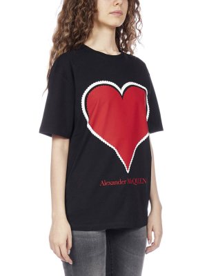 Alexander Mcqueen Graphic Heart T-shirt