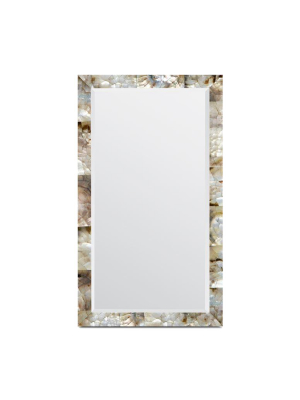 Sidney Rectangular Mirror Silver Mother Of Pearl Shell