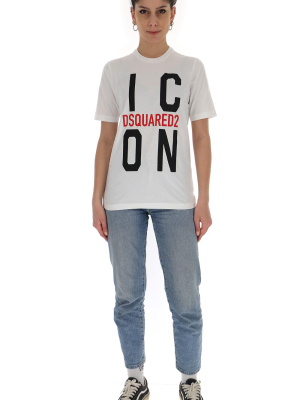 Dsquared2 Icon Logo Print Crewneck T-shirt