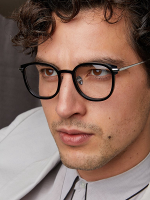 Fraser Optical Square Frame In Black And White Gold