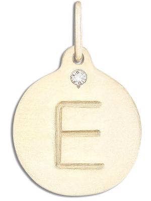 "e" Alphabet Charm With Diamond