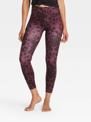 Women's Leopard Print Contour Power Waist High-waisted 7/8 Leggings 24" - All In Motion™