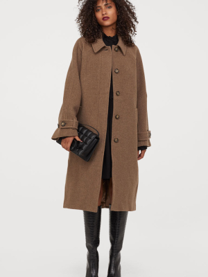 Wool-blend Coat