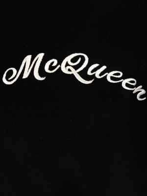 Alexander Mcqueen Logo Embroidered Crewneck T-shirt