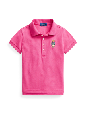 Polo Bear Stretch Mesh Polo Shirt