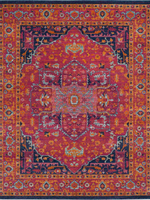 Evoke Fuchsia/orange Area Rug