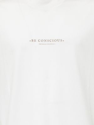 Brunello Cucinelli Logo Print Crewneck T-shirt