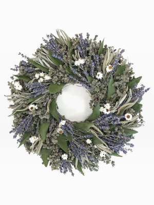 Dried Herb Wreath - Blue