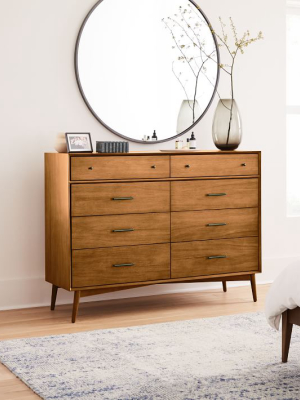 Mid-century 8-drawer Dresser - Acorn