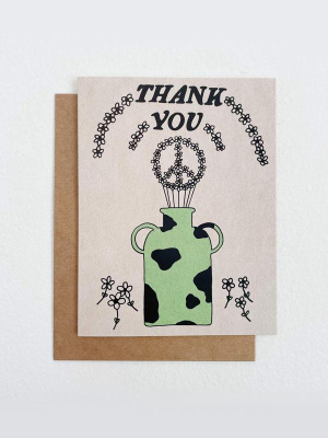 Thank You / Peace Vase Card