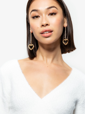 **bamboo Heart Drop Earrings