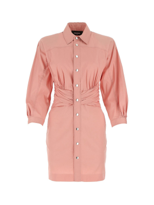 Dsquared2 Ruched Mini Shirt Dress