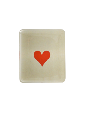 John Derian Red Heart Charm Paperweight