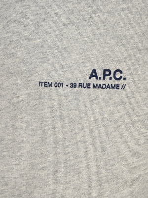 A.p.c. Item Logo Embroidered Crewneck Sweatshirt