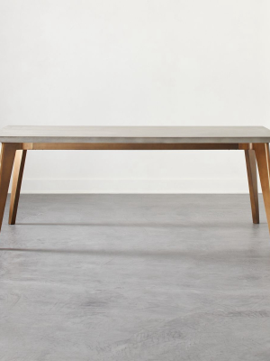 Harper Brass Dining Table With Concrete Top