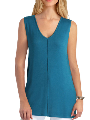 Isaac Mizrahi V-neck Cotton Pullover Top