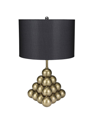 Noir Lea Gold Table Lamp With Shade