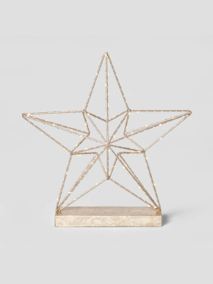 Dew Drop Wrapped Star Decorative Figurine Champagne - Wondershop™