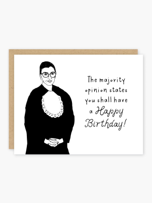 Ruth Bader Opinion Birthday Card - Po6