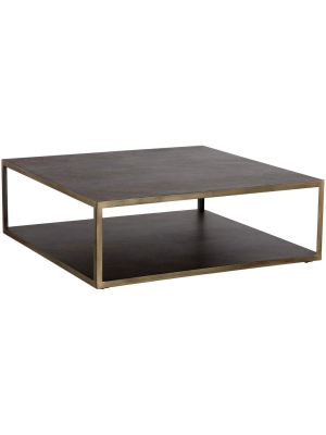 Mara Coffee Table, Square, Smoked Mocha