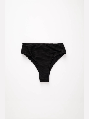 Signature Skimpy High Waisted Brief - Black