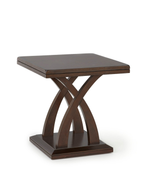 Jocelyn End Table Espresso Cherry - Steve Silver