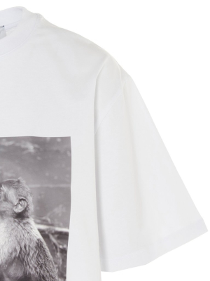 Msgm Monkey Kiss Print T-shirt