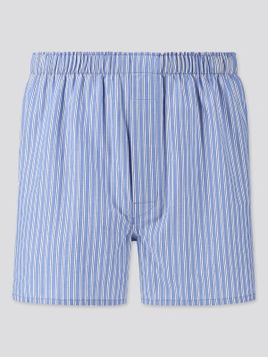 Men Woven Striped Boxers