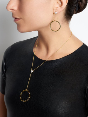 Radiance Open Hoop Drop Earring