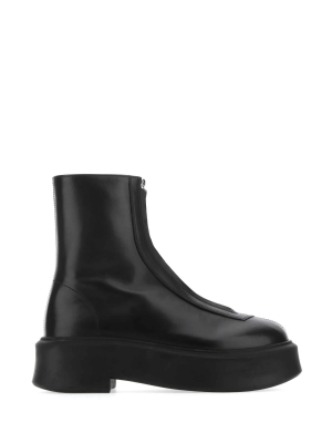 The Row Zipped Ankle Boots