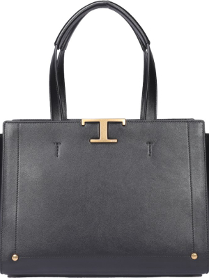 Tod's T Plaque Tote Bag