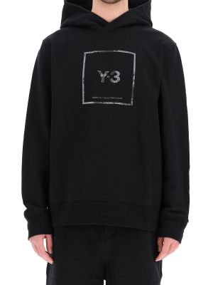 Y-3 Logo Printed Hoodie