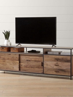 Knox Black 90" Industrial Media Console