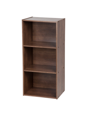 Iris 3 Tier Storage Shelves Dark Brown