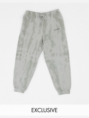 Collusion Unisex Oversized Joggers With Logo In Tie Dye