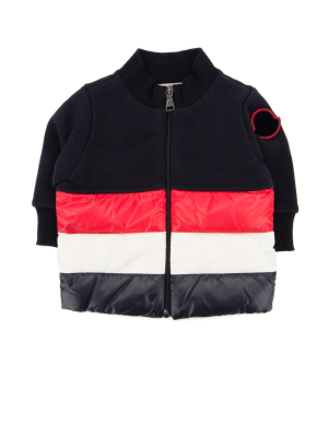 Moncler Enfant Stripe Panelled Zipped Jacket