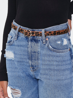 Leopard Print Waist Belt Set