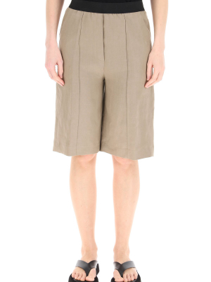 Loulou Studio Knee-length Elasticated Shorts