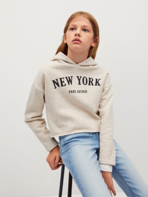 Text Crop Sweatshirt