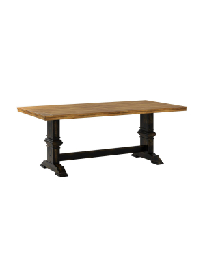 South Hill Farmhouse Trestle Base Dining Table - Inspire Q®