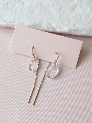 Rose Intaglio 14k Gold Filled Threaders Earrings (sd1628)