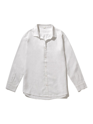 The Linen Oversized Hutton - White