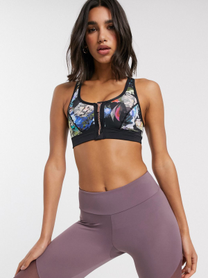 Dorina Extreme High Impact Abstract Print Sports Bra In Black